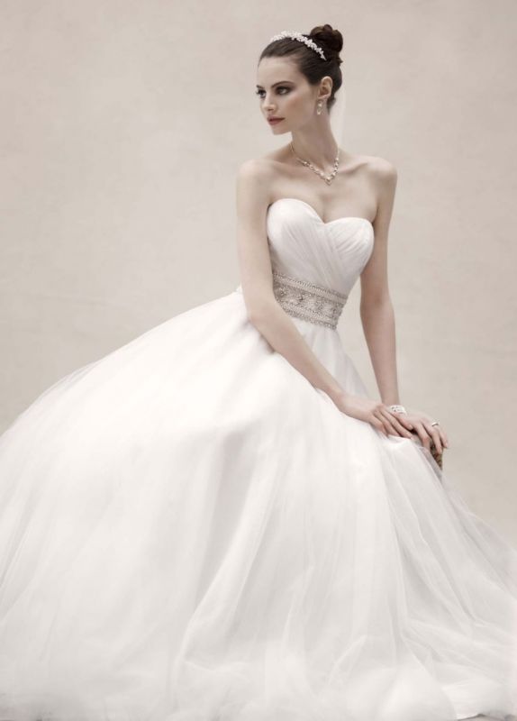 White dress with an ivory veil?