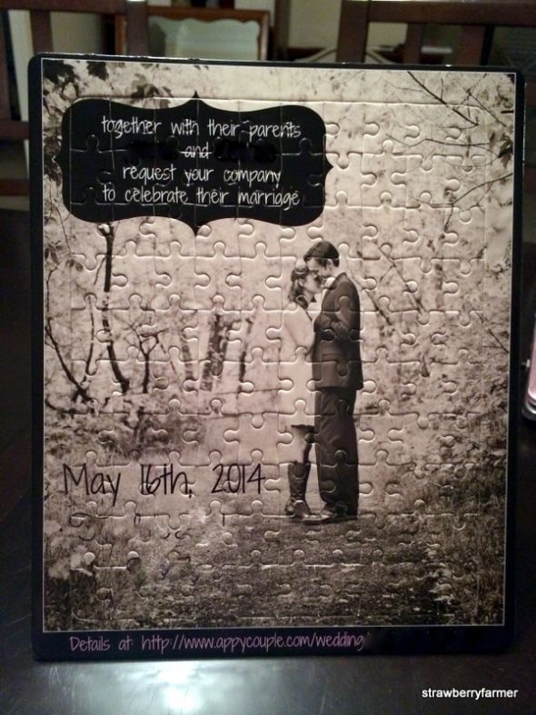 Puzzling invitations… Weddingbee Photo Gallery