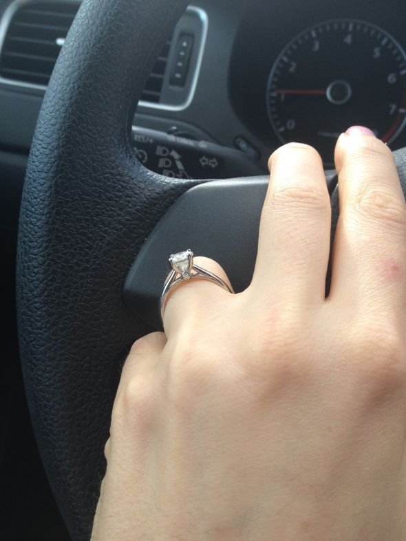 Wedding band help! Cathedral solitaire ering show me your wedding