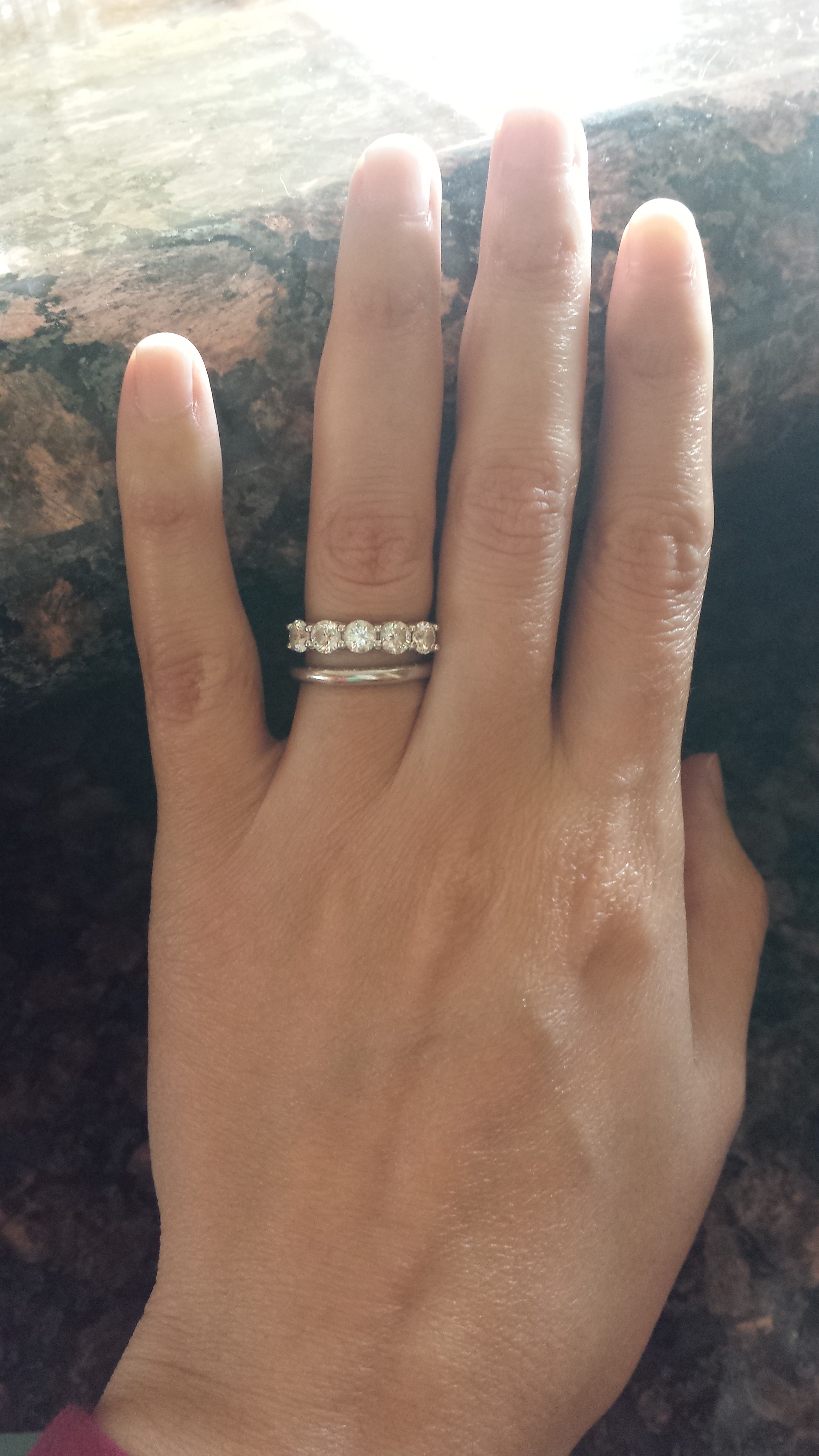 Eternity band paired with plain band?