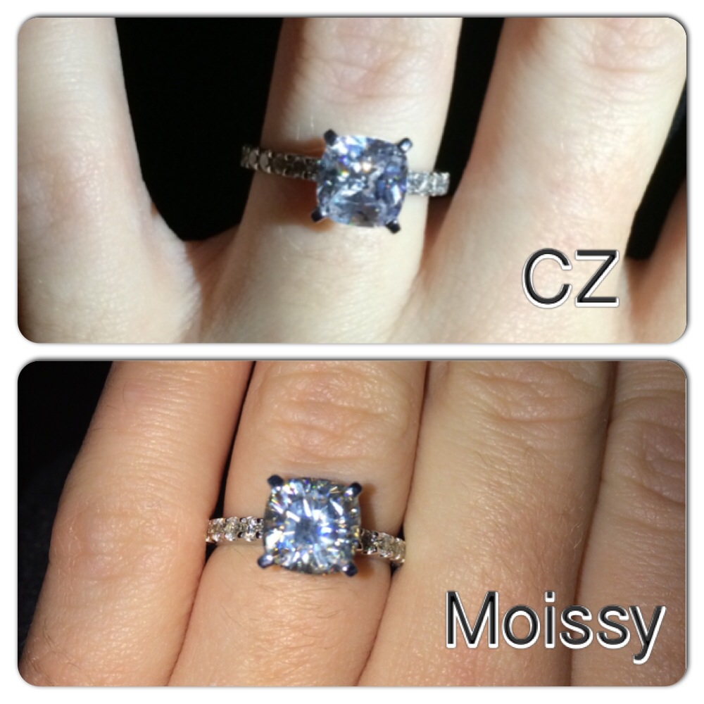 Just changed my CZ for Moissanite (pics)! Weddingbee
