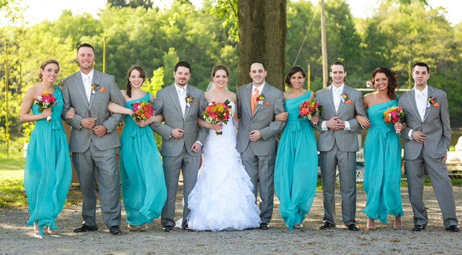 Bridesmaids dresses different color than Groomsmen vests/ties?