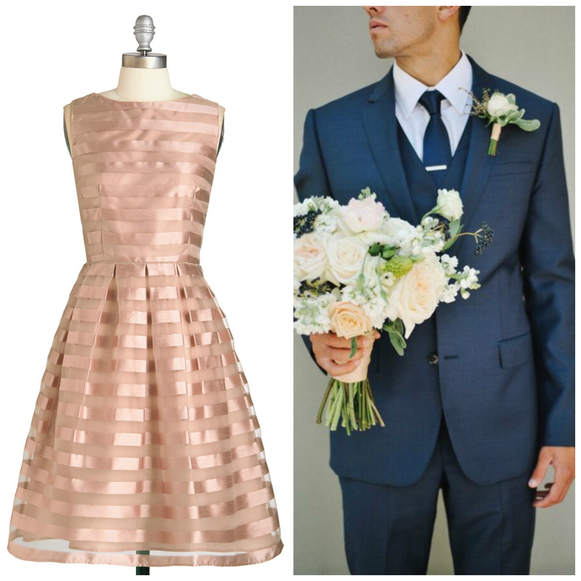 What matches gold bridesmaids dresses?