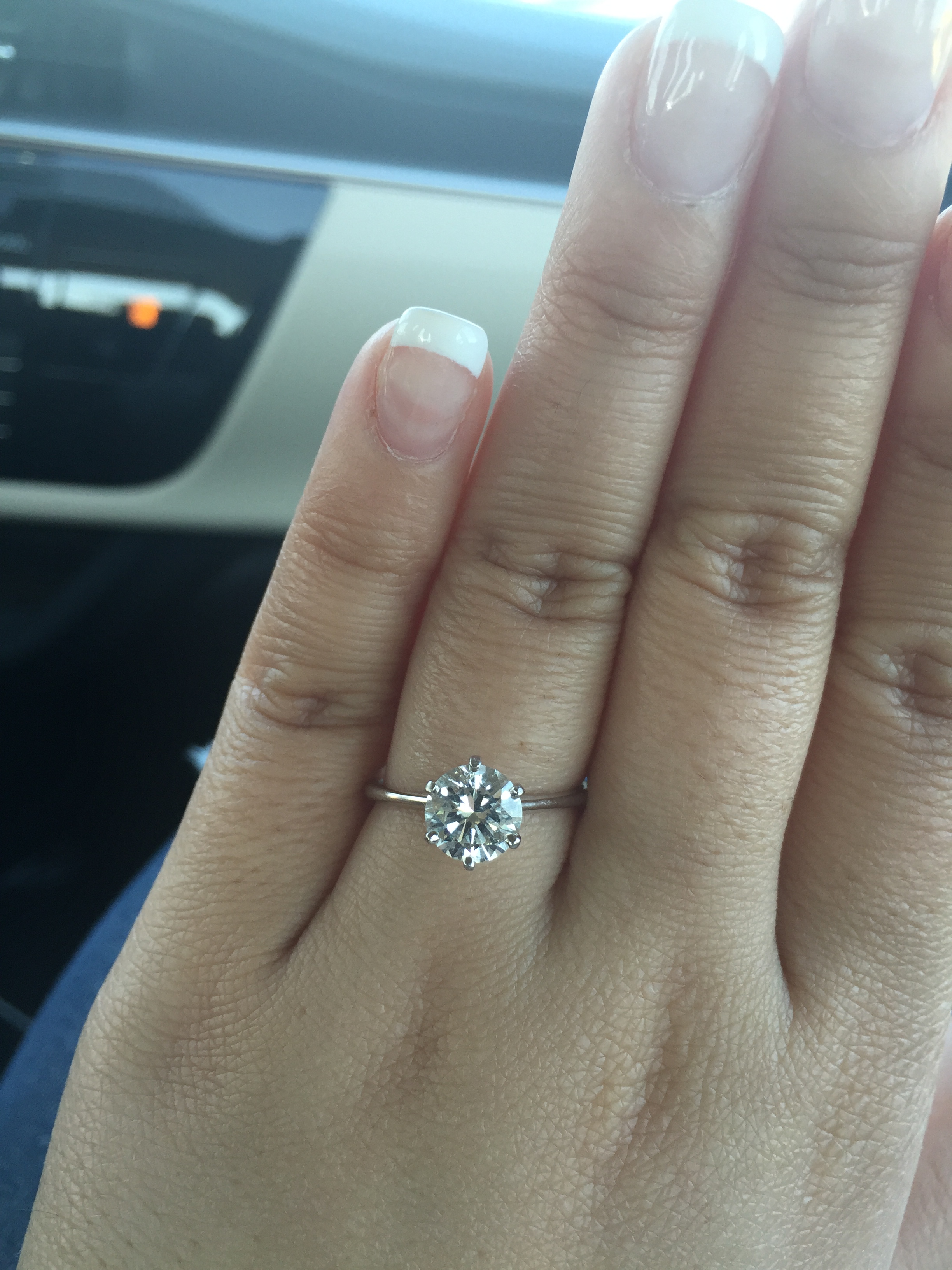 2 carat solitaire (pave or non!) on size 7.58 fingers