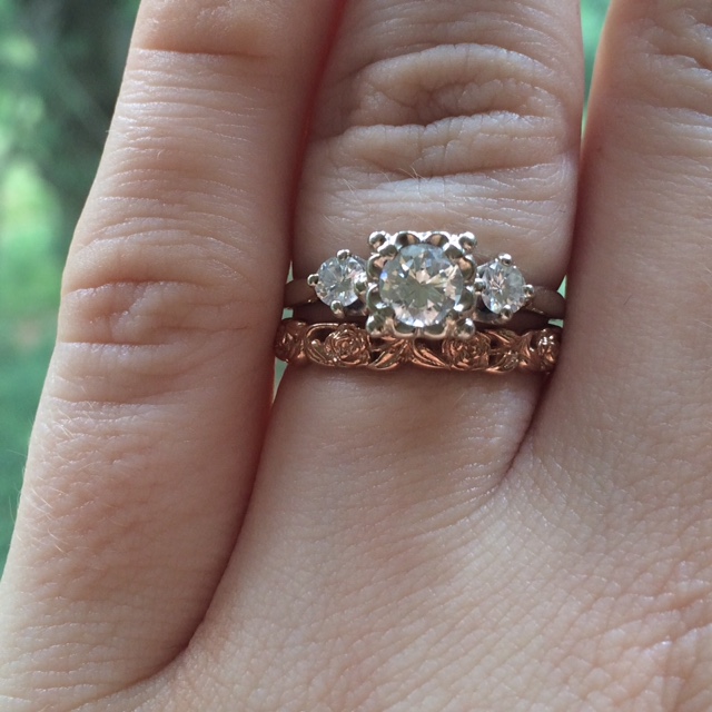 It's Here!!! My Rose Gold Floral Wedding Band!
