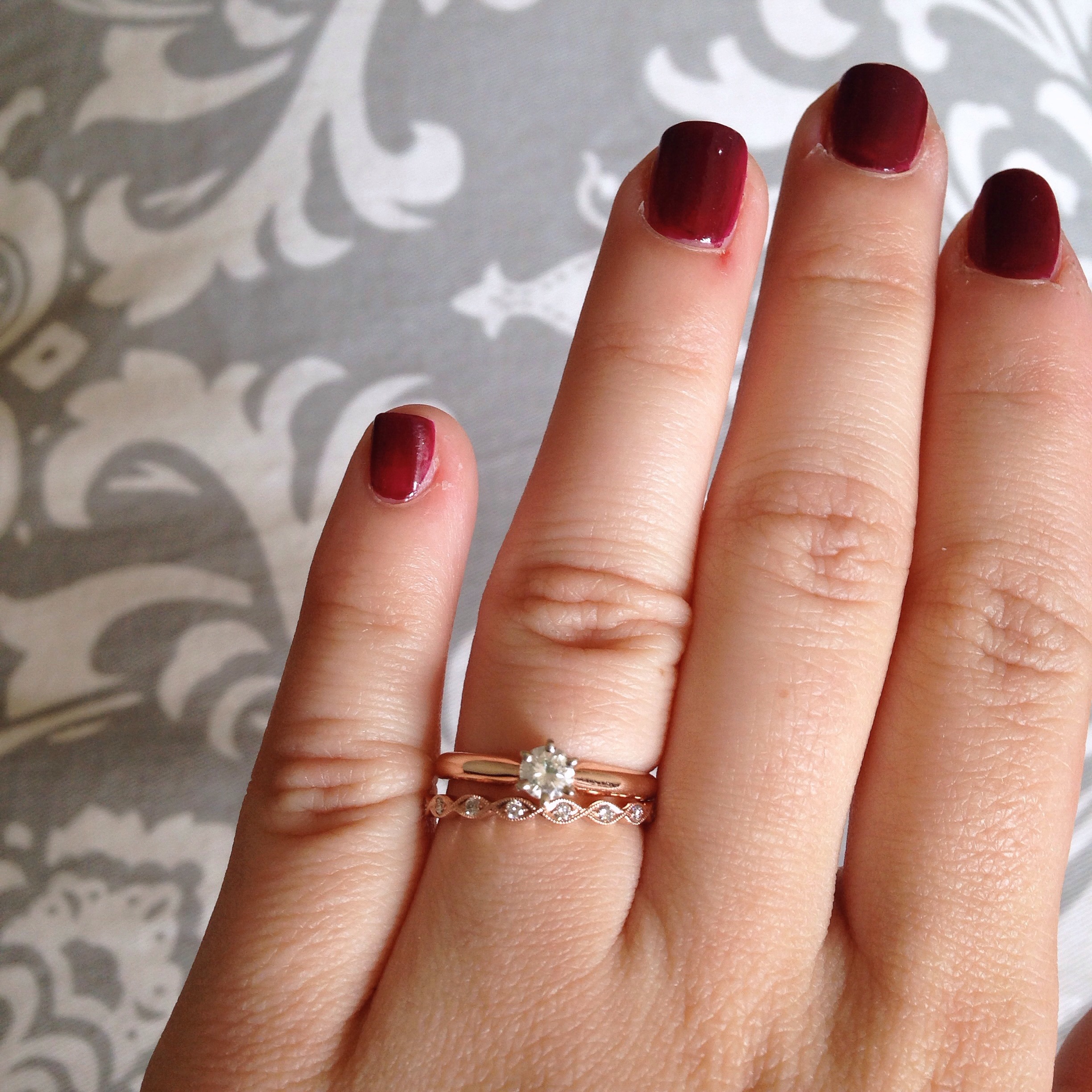 How thin/thick is your engagement ring band?