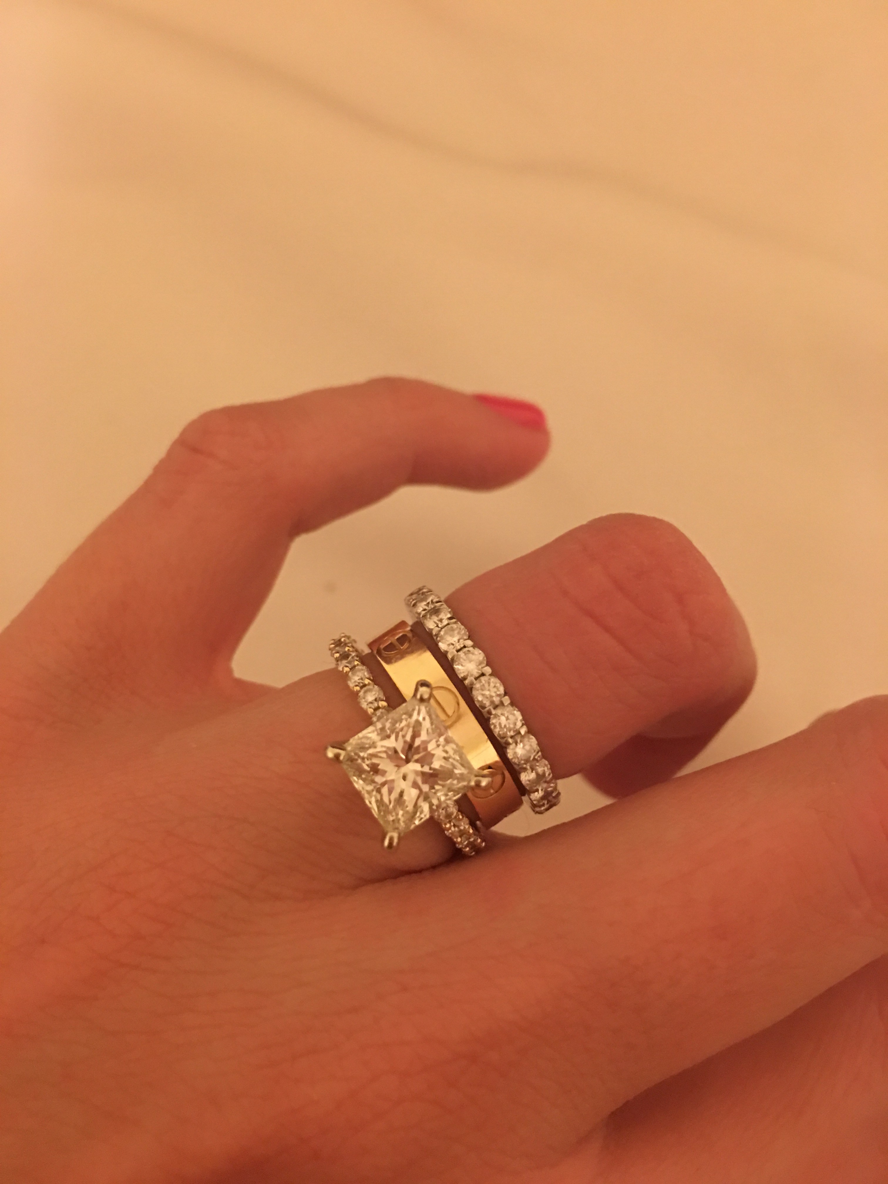 Thin Ering Thick wedding band Weddingbee