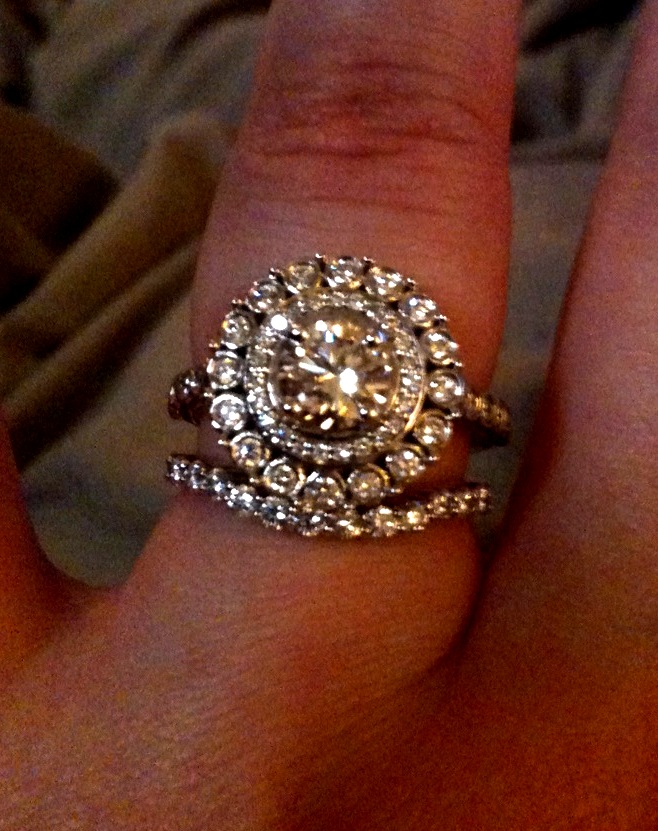 Wedding and engagement rings that don't sit flush together?