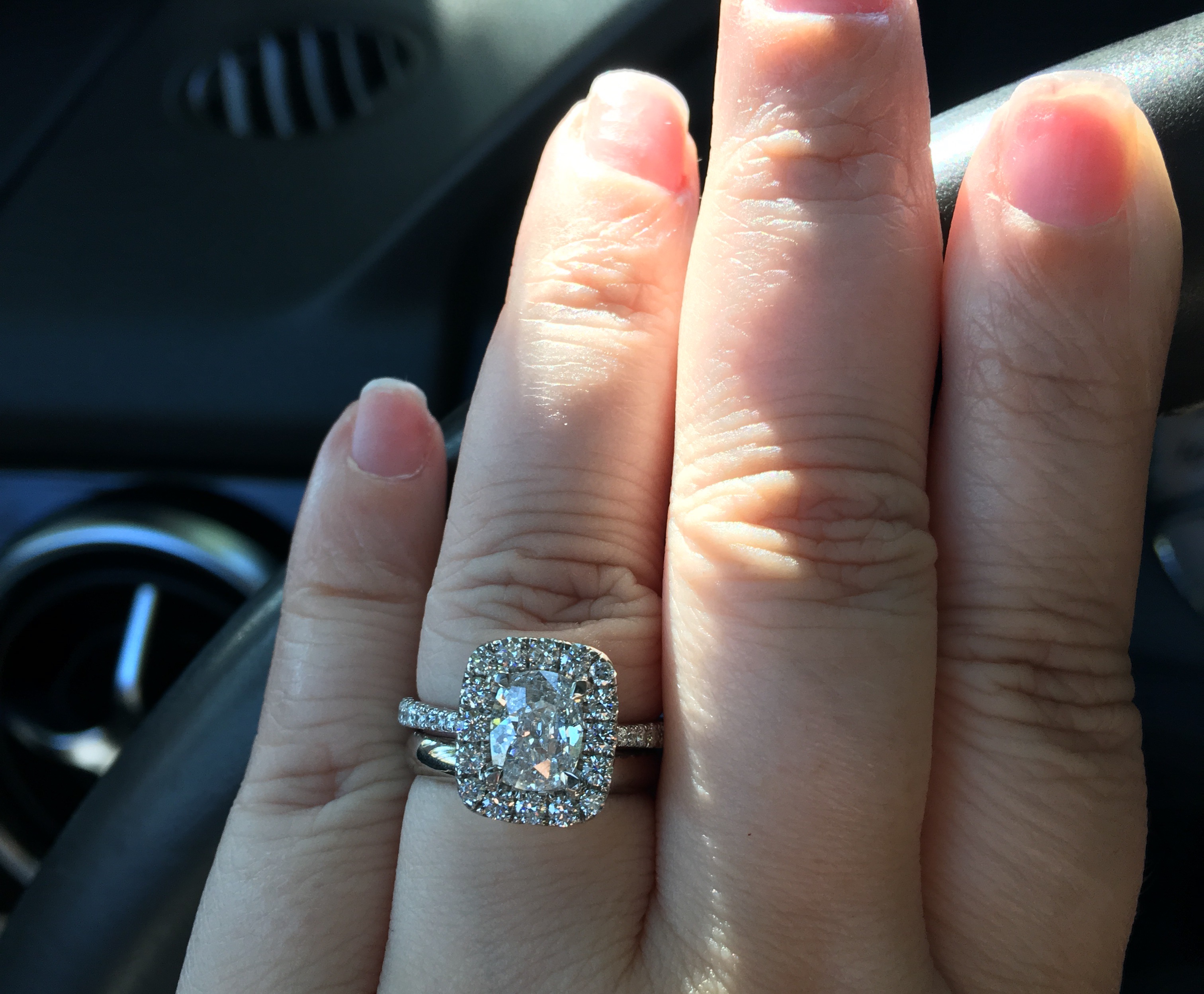 Show me your approx. 2.5mm wedding bands with thinner engagement rings