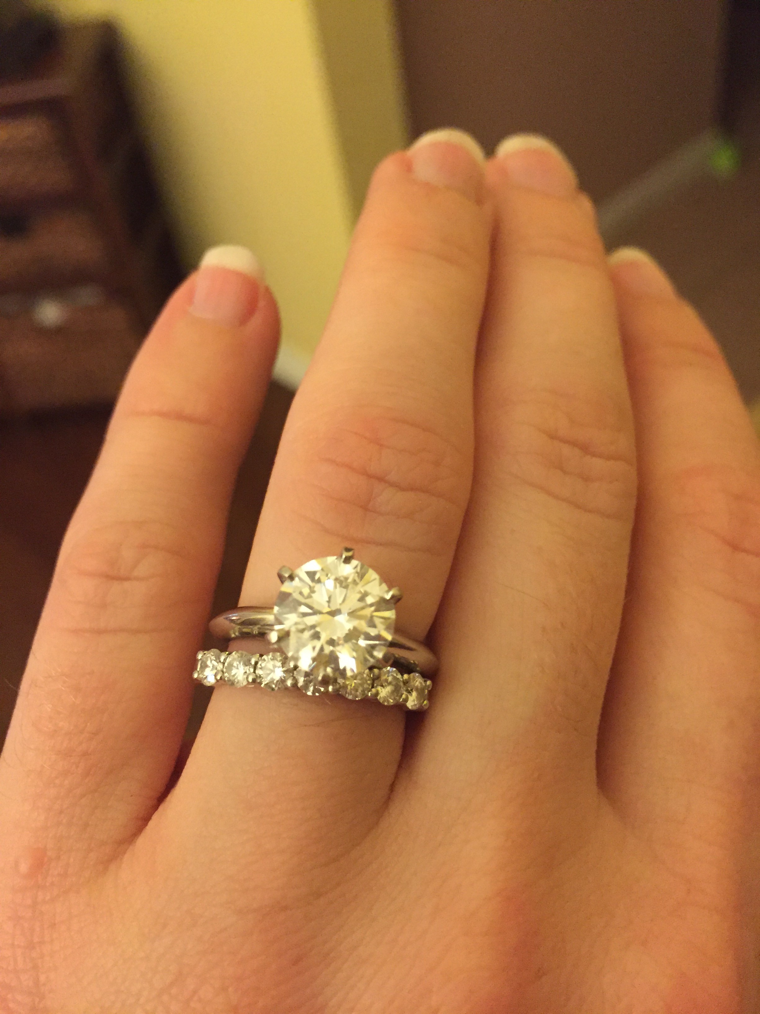 Show me your Tiffany enagement rings and wedding bands Page 21 Page 21