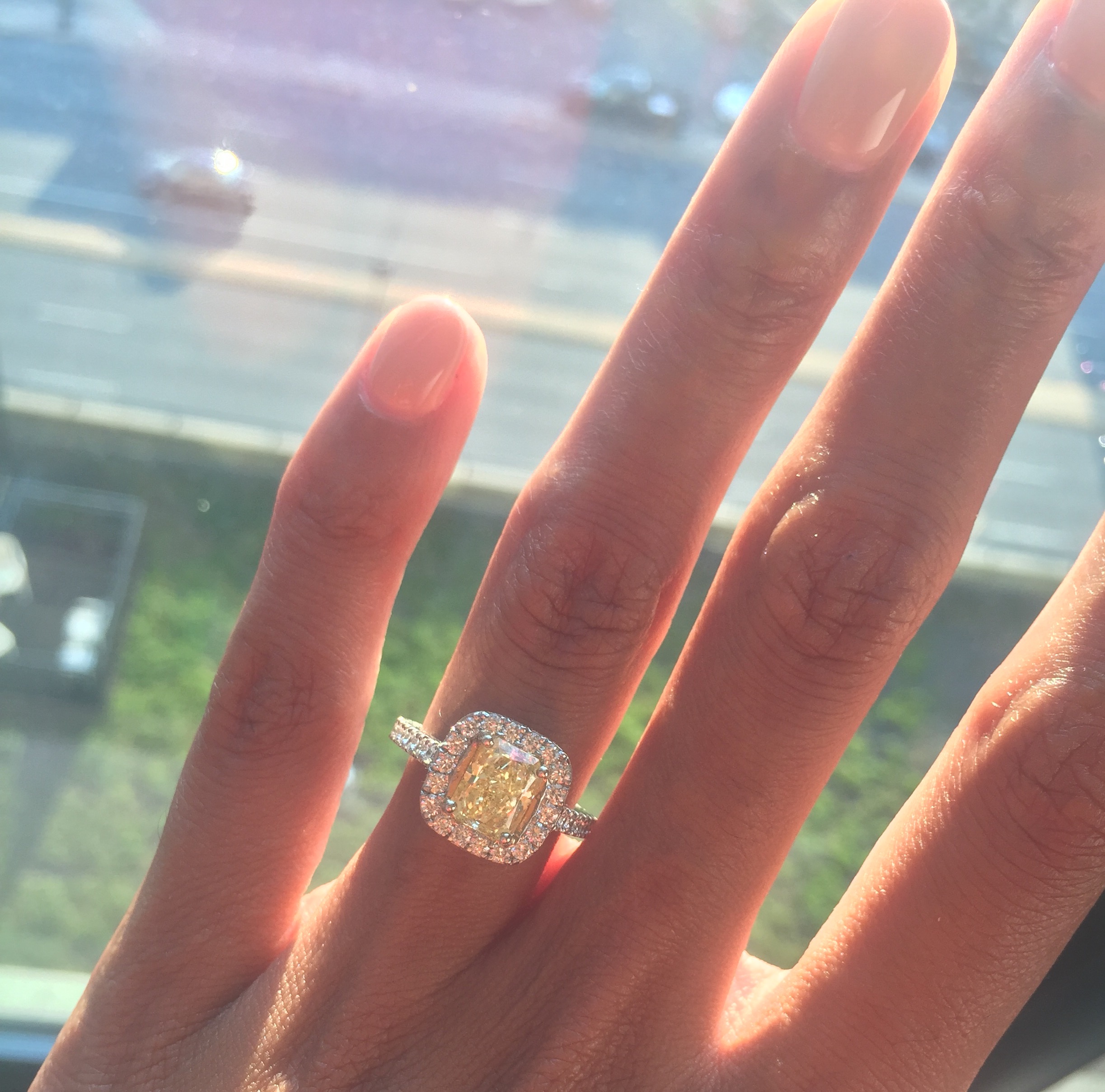 Yellow diamond engagement ring??