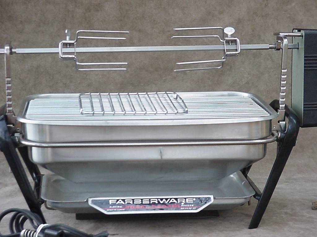 FARBERWARE ELECTRIC ROTISSERIE INDOOR SMOKELESS OPEN HEARTH GRILL NEW