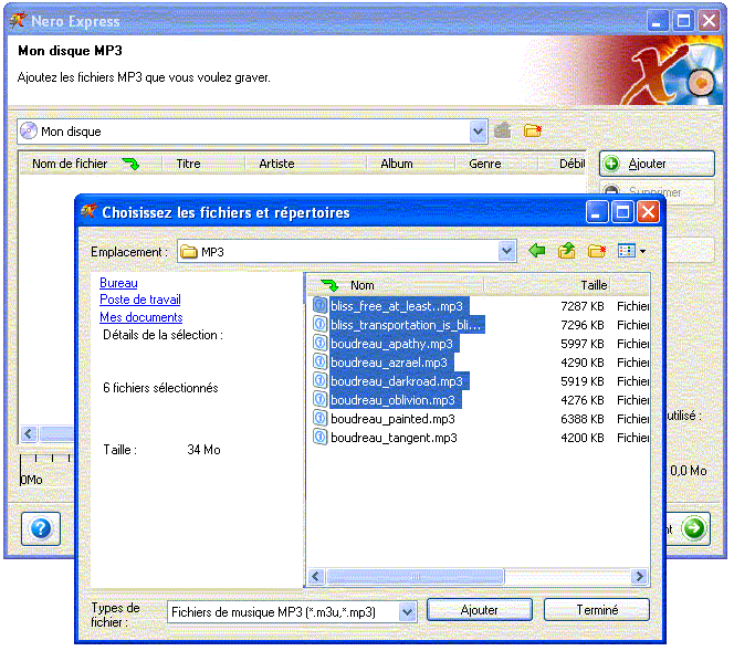 Graver des Données Audio Graver des MP3 Graver avec Nero Graver