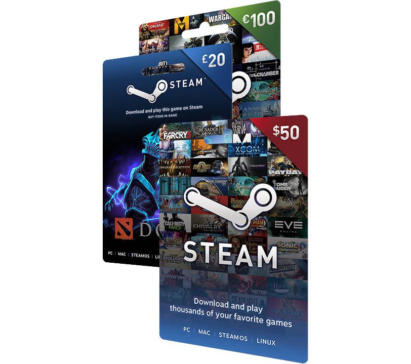 Steam Digital Gift Cards les cartes cadeaux dématérialisées de Valve