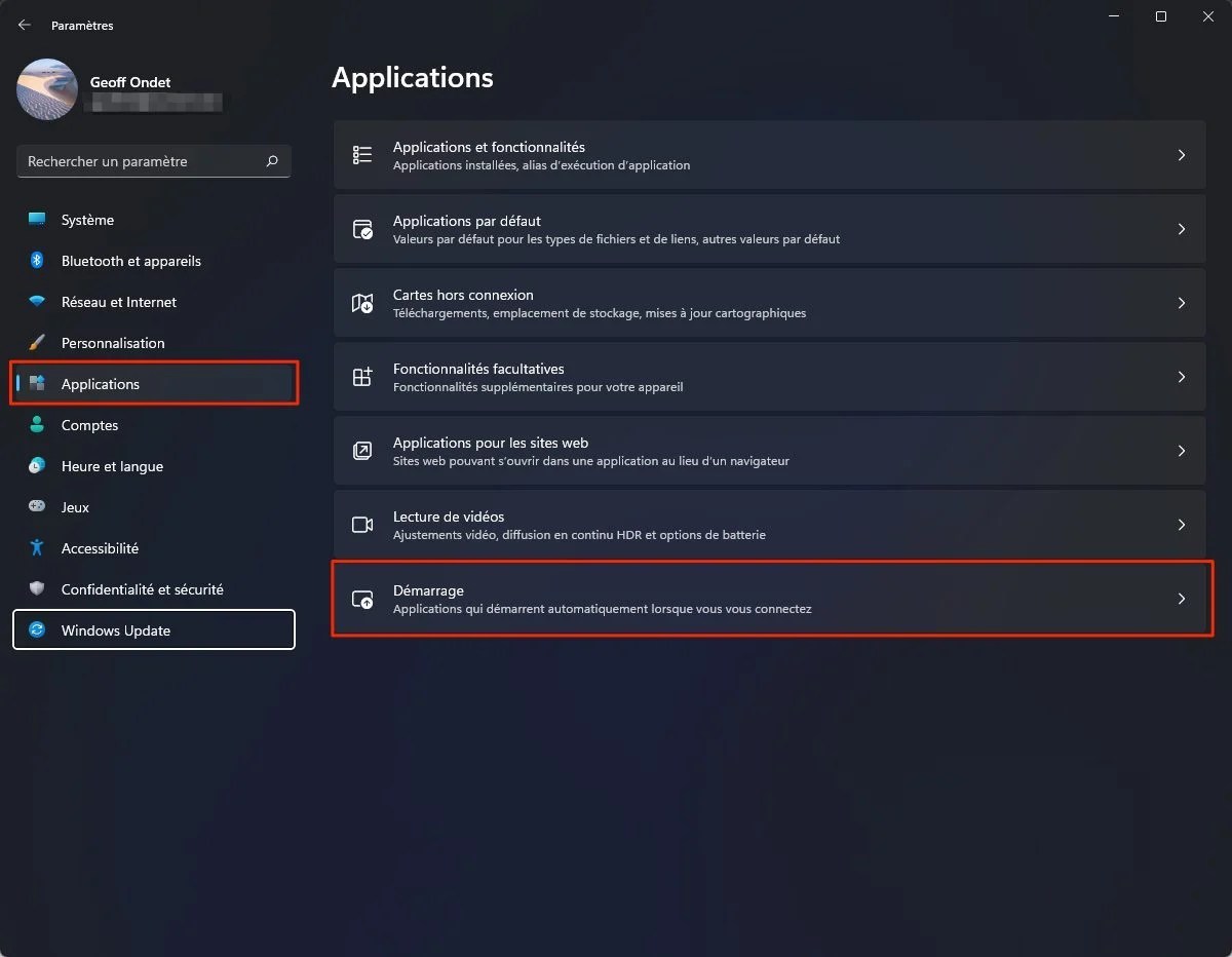 Windows 11 comment dÃ©sactiver les applications au dÃ©marrage