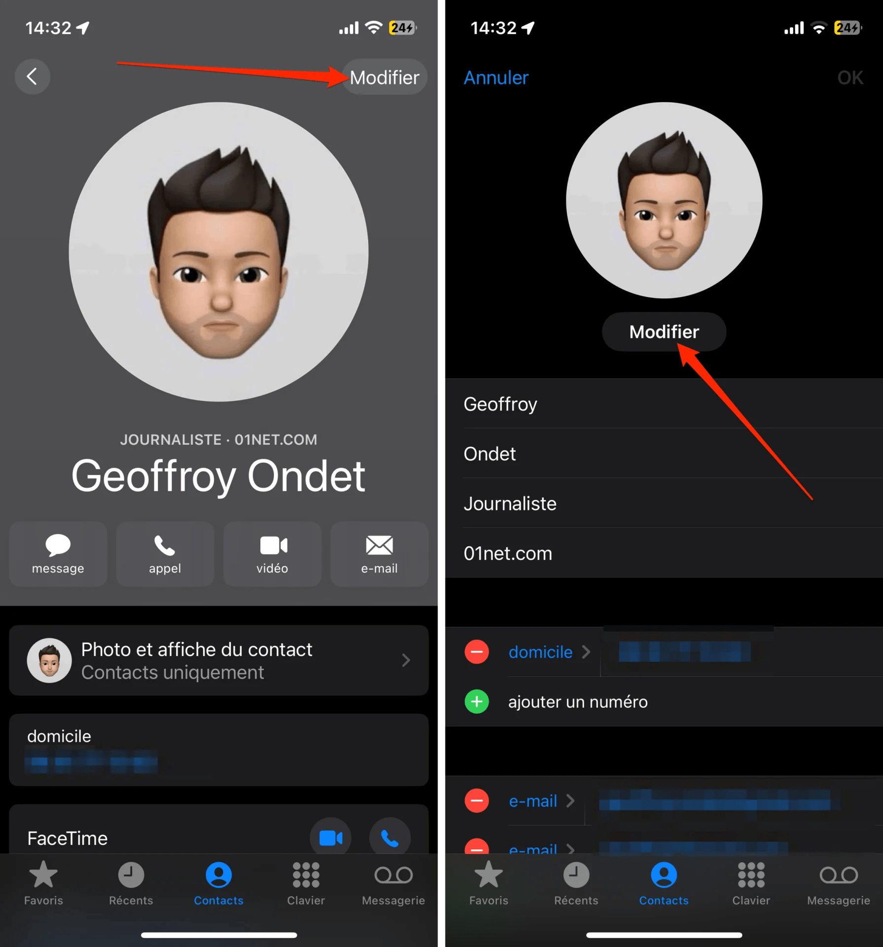 Comment personnaliser l’écran du contact qui s’affiche lors d’un appel