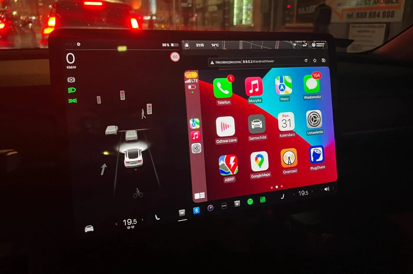 CarPlay On The Screen Of A Tesla, It's Possible With Tesla Android