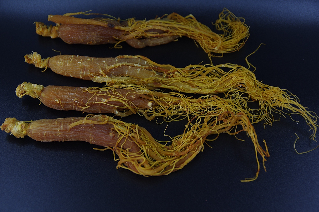 2 kg, WHOLE PURE Asian Panax Korean Red Ginseng Root beard