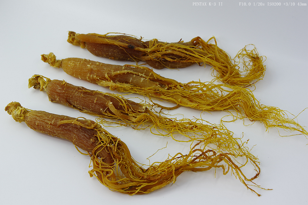 500g, Whole Asian Panax Korean Red Ginseng Root beard,RARE