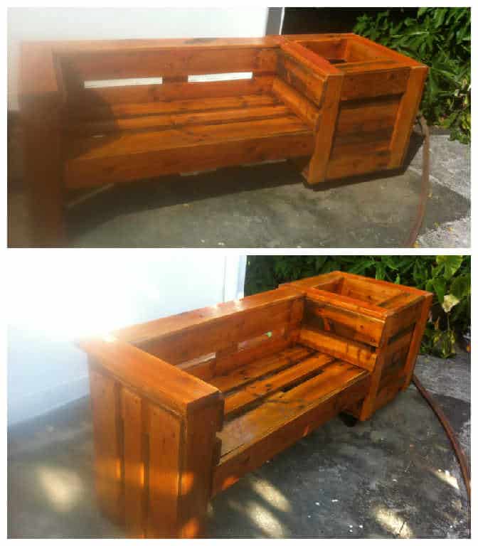 Pallet Combo Garden Bench & Planter • 1001 Pallets