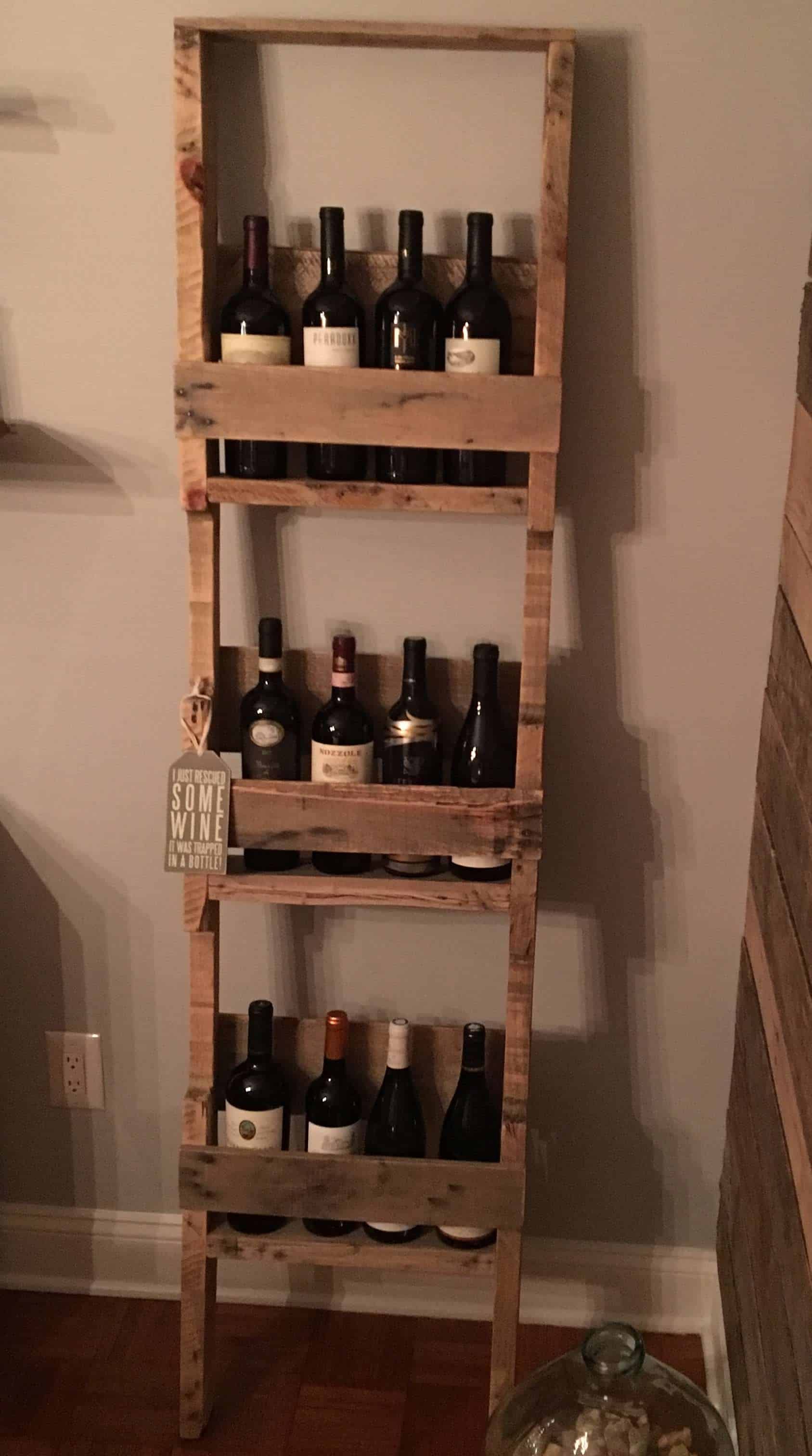 Ladder Style 12 Bottles Wine Rack • 1001 Pallets
