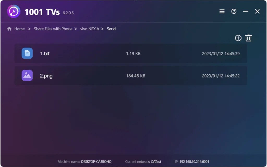 1001 TVs[Android] How to Receive Files from PC/Mac on Android Phone