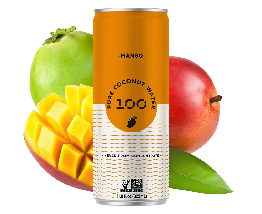 PURE COCONUT WATER + MANGO 100 Coconuts