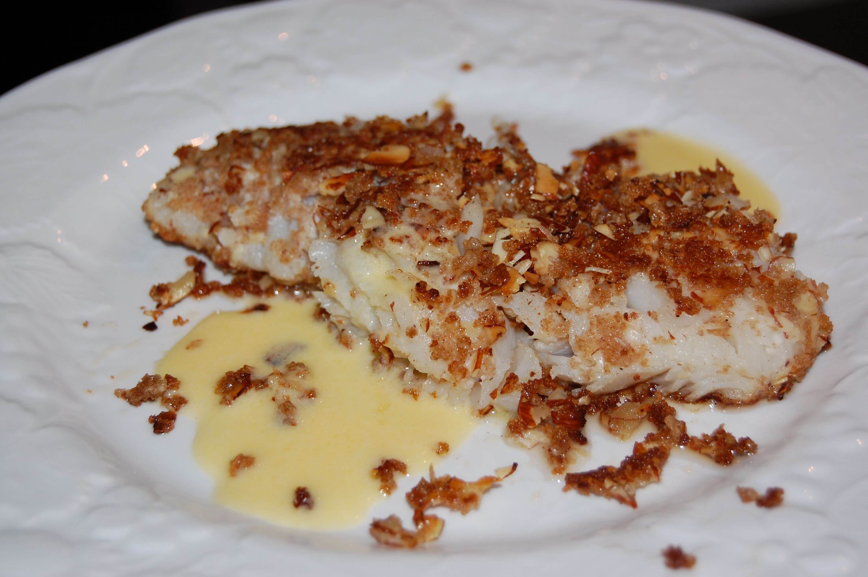 Almond Encrusted Fish with (an easy) Beurre Blanc Sauce ⋆ 100 Days of