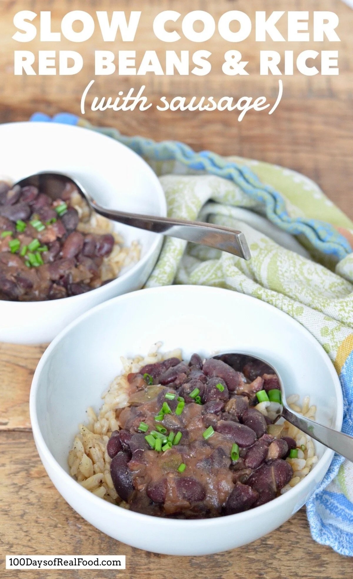 Slow Cooker Red Beans & Rice (with sausage) ⋆ 100 Days of Real Food
