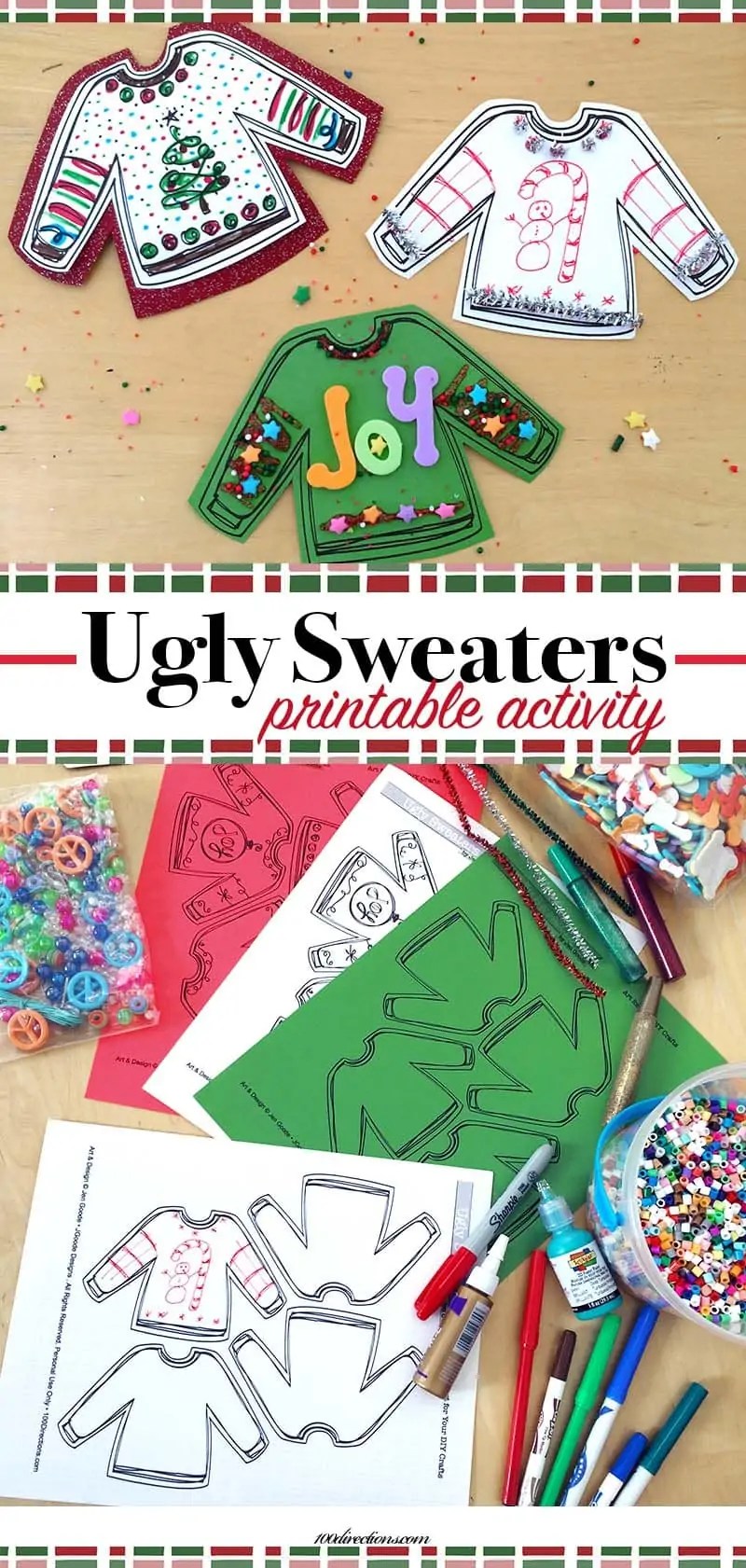 Ugly Sweaters Printable for Your Ugly Sweater Party 100 Directions
