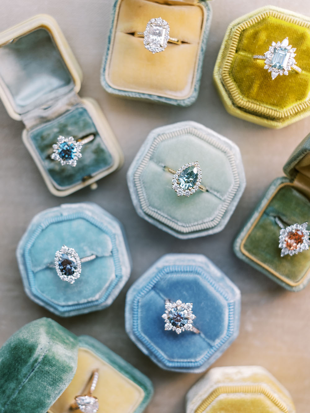 Unique Non Traditional Engagement Rings with No Diamond