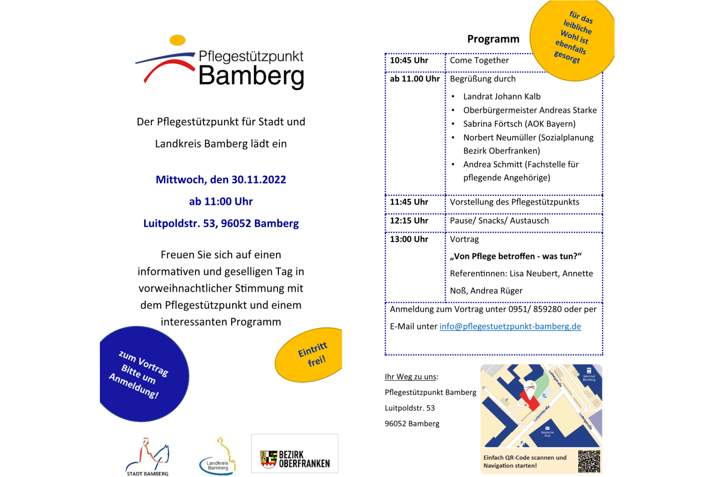 Informationsveranstaltung Pflegestützpunkt für Stadt und Landkreis