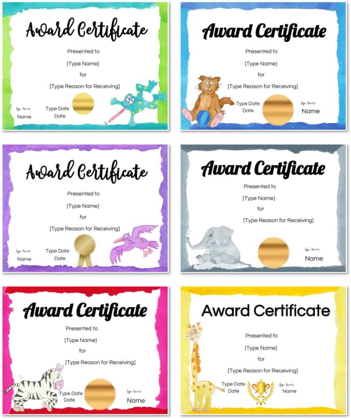 Free Custom Certificates for Kids Customize Online & Print at Home