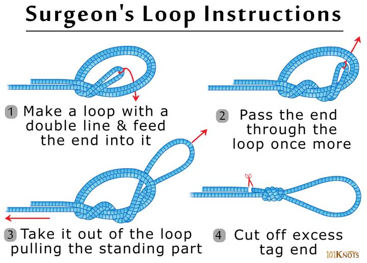 How to Do a Double Surgeon’s Loop Surgeon's Knot Loop Instructions