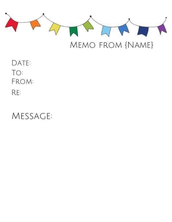 Free Memo Template Customize Online then Print