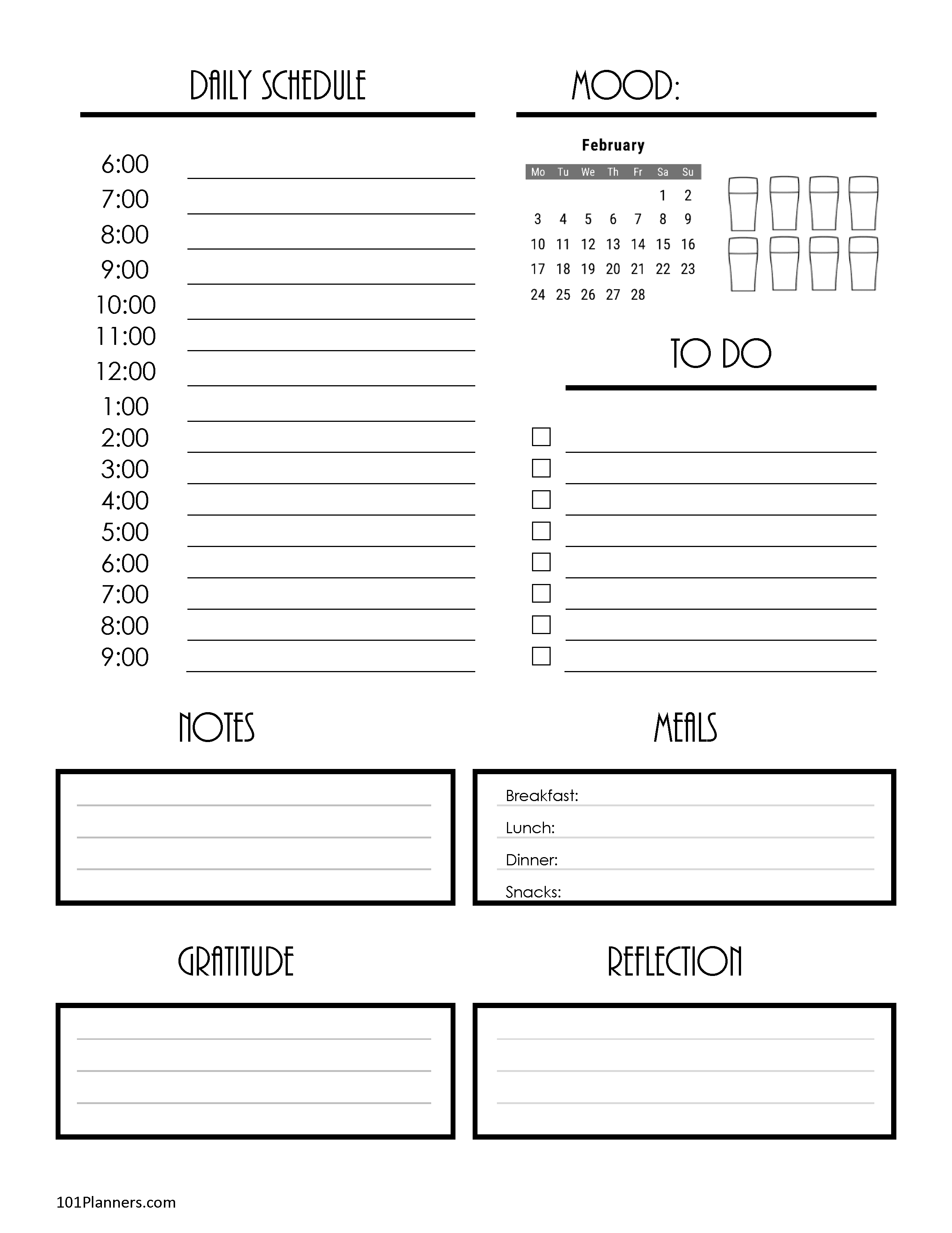 February 2025 Calendar Instant Download 101 Designs