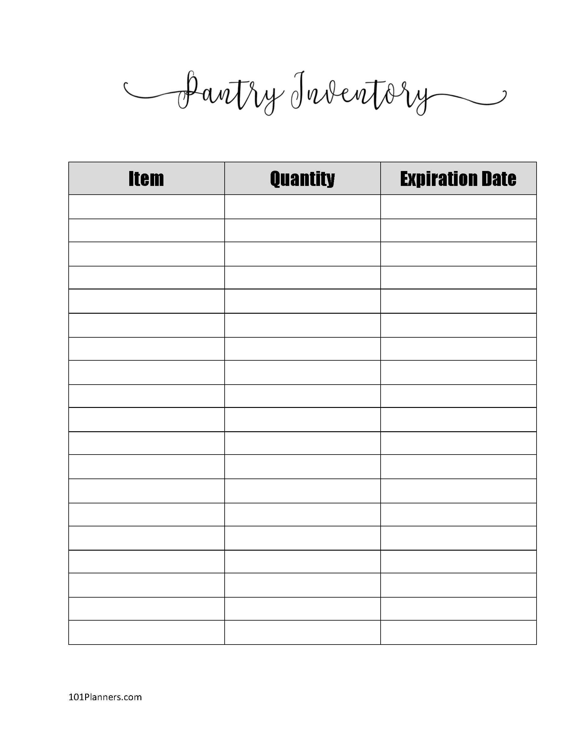Free Online / Printable Pantry Inventory List Access Anywhere Free Online / Printable Pantry Inventory List Access Anywhere