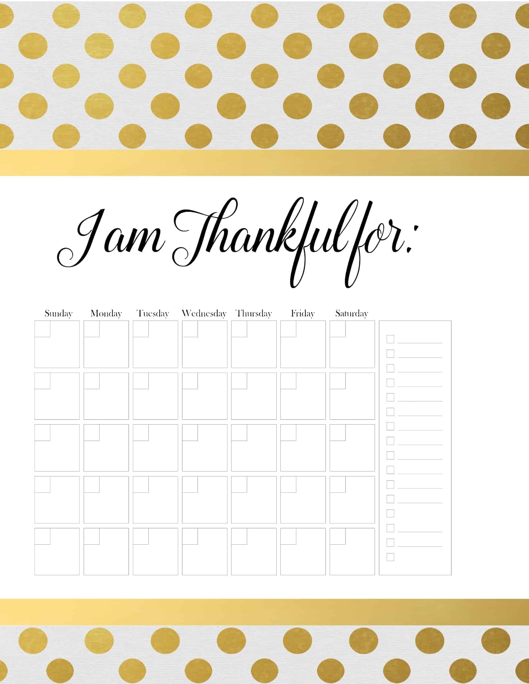 FREE Printable Gratitude List Templates Hundreds of Designs