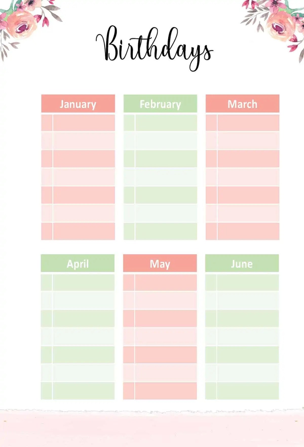 Free Birthday Calendar Template Printable & Customizable Free Birthday Calendar Template Printable & Customizable