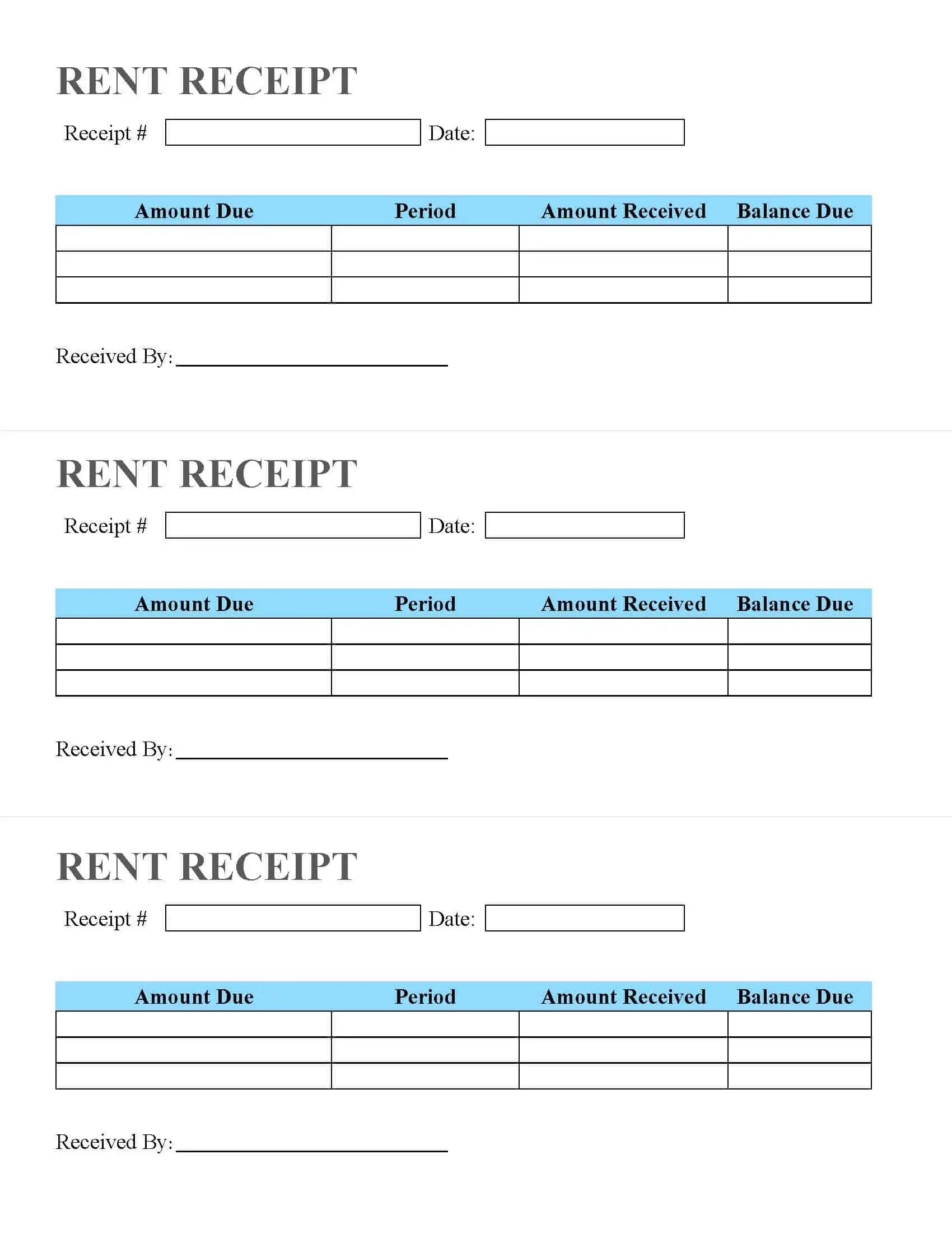 FREE Receipt Template Printables Word, Excel or Editable PDF FREE Receipt Template Printables Word, Excel or Editable PDF