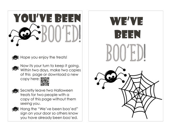 FREE Printable You've Been Booed Sign & I've Been Booed Sign FREE Printable You've Been Booed Sign & I've Been Booed Sign