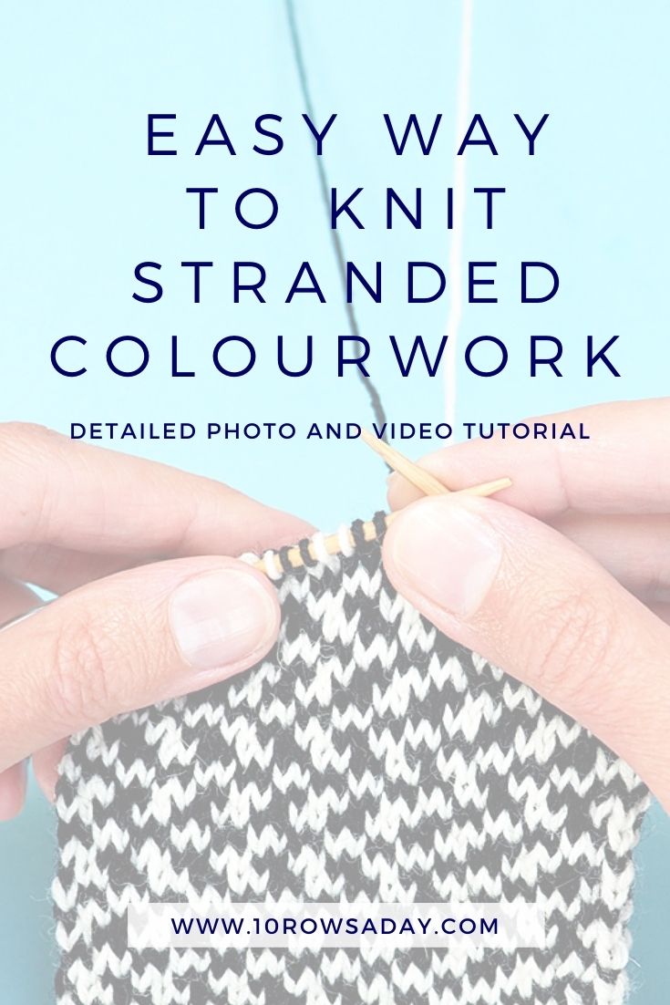 Easy Way to Hold Yarn for Stranded Knitting English and Continental