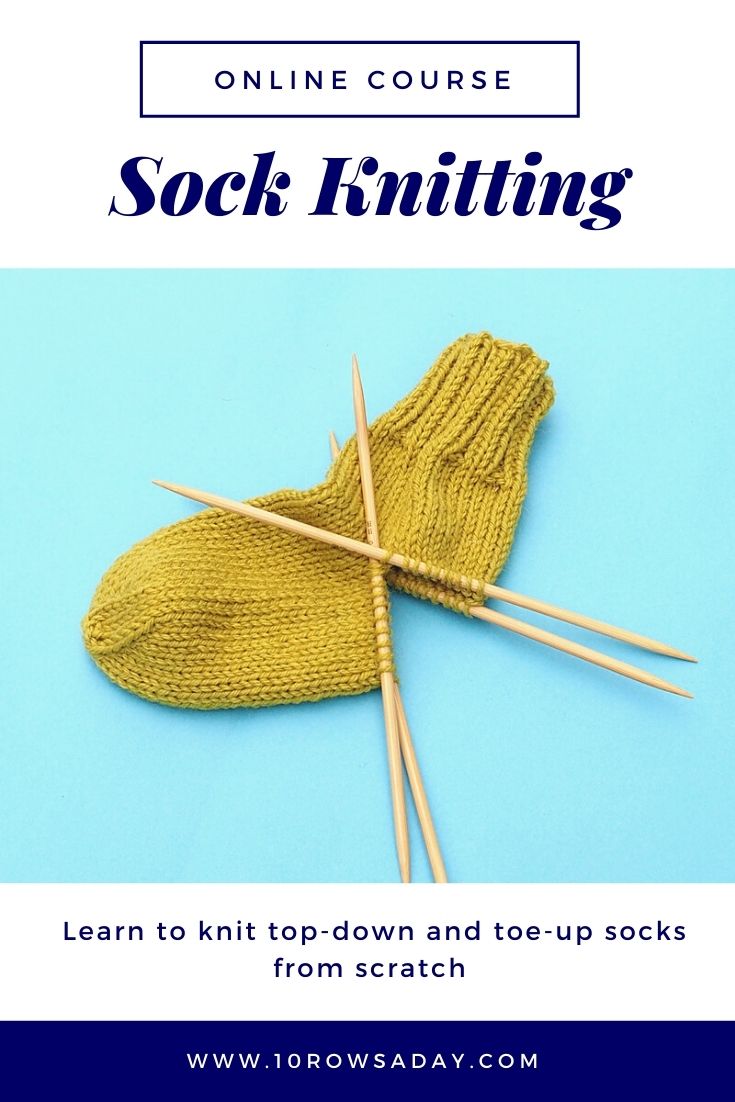 Sock Knitting 10 rows a day