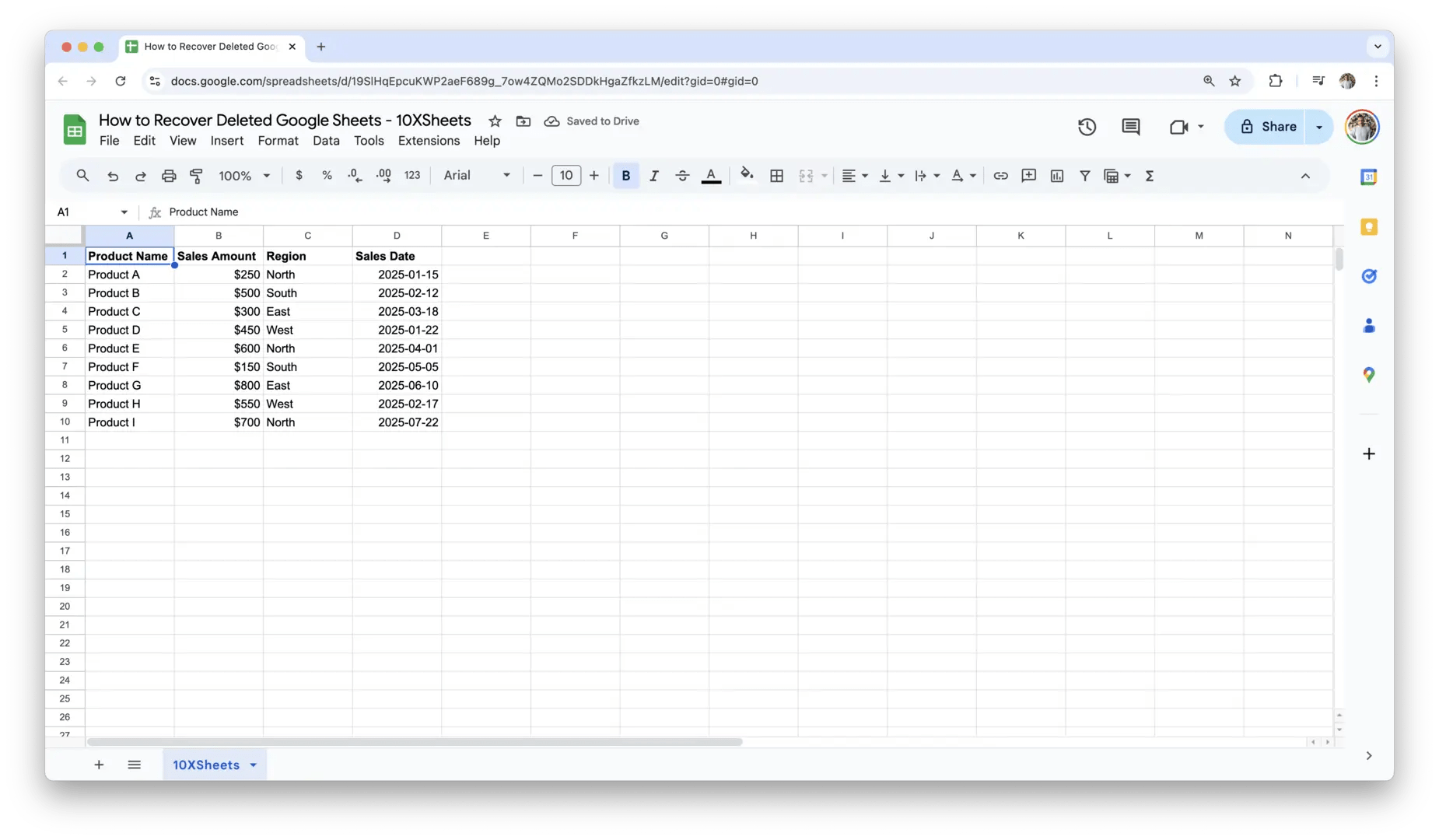 How to Recover Deleted Google Sheets? (2025 Guide) 10XSheets
