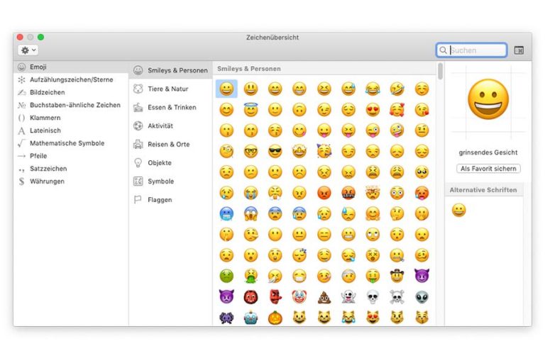 Mac OS Emojis und Symbole in Mails einfügen 111tipps.de