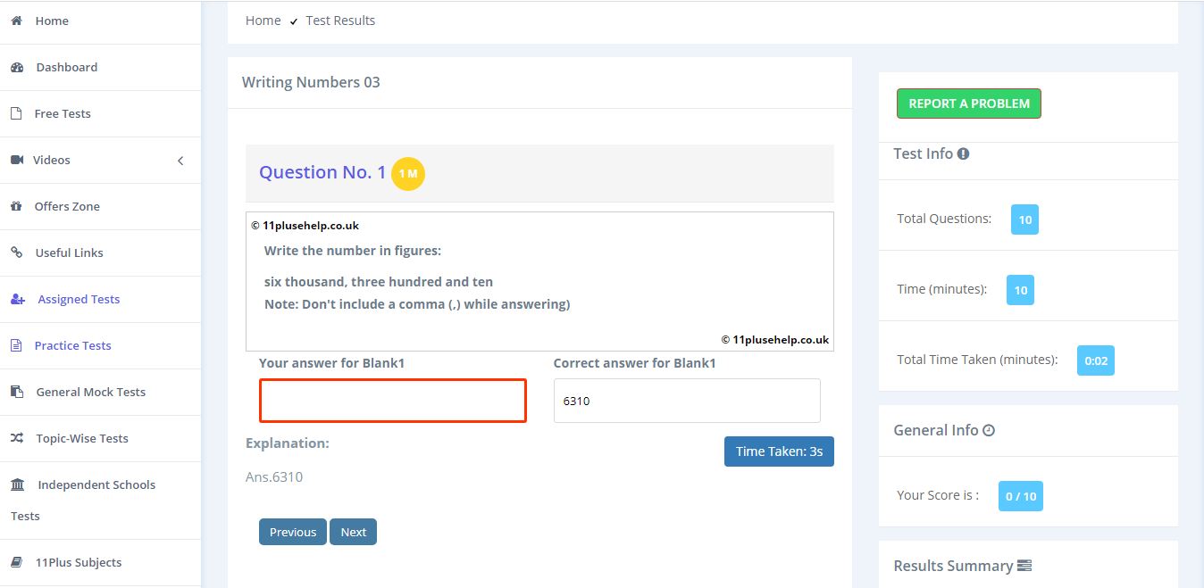 11 Plus Writing Numbers 11Plus e Help 11PluseHelp.co.uk