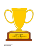 Printable trophies: trophy certificate templates with personalized name