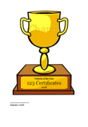 Printable trophies: trophy certificate templates with personalized name