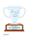Printable trophies: trophy certificate templates with personalized name