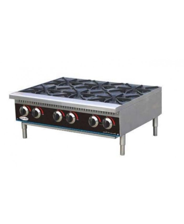 6 Burner Hot Plate (Gas) 36" (ServWare)